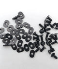 25 Piece 1/4-20 Black T Nut And Bolt Hardware Set for T-Slot Track centered on white background