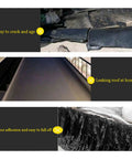 Heavy Duty Waterproof Roofing Tape Roll For Asphalt Shingle Repair on damaged roof showing cracks and leaks in materials.