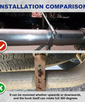 Installation comparison of 3 Inch Exhaust Clamp With Hanger Kit For Cars Trucks And SUVs Built To Haul Heavy Duty