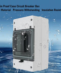 Built Like A Tank Ip66 Waterproof Dc Circuit Breaker Box For Solar Battery Backup And Commercial Panels With Shock Resistant Abs Pc Housing Ideal For Rough Exterior Projects Today, rainproof case design.