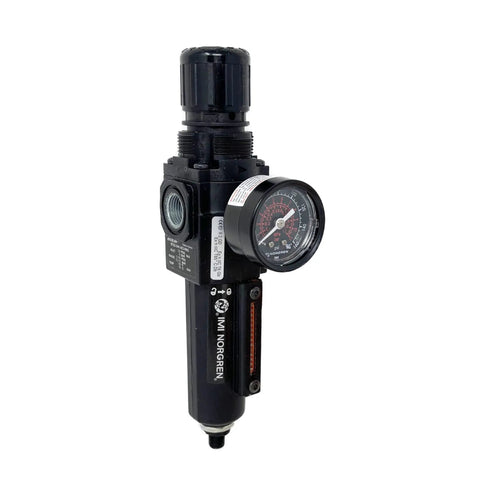 Heavy Duty Air Prep Wizard Filter And Regulator Combo Unit With Quick Auto Drain And Sturdy Metal Bowl For Spotlessly Clean Compressed Air 3/8 Npt Fitting Adjustable Dial Gauge 5 Micron Rating Works Like Clockwork