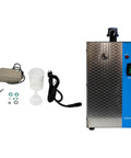 Heavy Duty 2L Jewelry Steam Cleaner And Gem Washer With 1300 Watt Blast showing a stainless steel structure, power cord, and accessories.