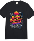 Cool Machinist Vise Gauge Square T-Shirt For CNC Tools Geeks, black cotton tee with retro graphic design, relaxed fit.