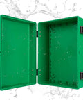 Extra Large Waterproof Outdoor Junction Box IP65 ABS Plastic Weatherproof Enclosure With Hinged Black Panel Cover Opened