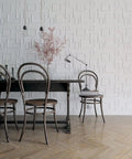 Odessa EnduraWall 3D Decorative Wall Panels 19 5 8 In W X 19 5 8 In H White 20 Per Case Covers 53.49 Sq Ft in dining room setting