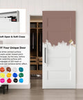 Premium 36X84 Inch 5 Panel Concealed Sliding Barn Door With Hassle Free Smooth Glide Track And Slam Free Soft Close Hardware Ready To Paint White Primed, DIY painting example.