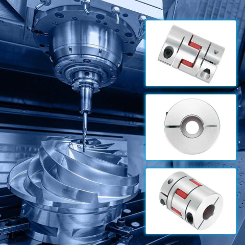 Aluminum Shaft Coupling 10mm To 16mm Flexible Spider Joint, 50mm Length, 40mm Diameter, Motor Coupler For 3D Printers CNC Routers Milling Machines And DIY Projects, Encoder Ready on CNC spindle