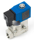 Industrial High Pressure Solenoid Valve 24V DC stainless steel body up to 100 bar temperature range minus 76 to 248 Fahrenheit