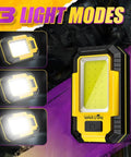 Rechargeable Magnetic LED Work Light 1200 Lumens Portable Mechanic Lamp For Camping And Car Repairing USB Charging 3600mAh