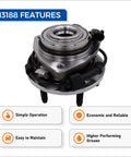 MACEL 513188 front wheel hub bearing assembly with ABS