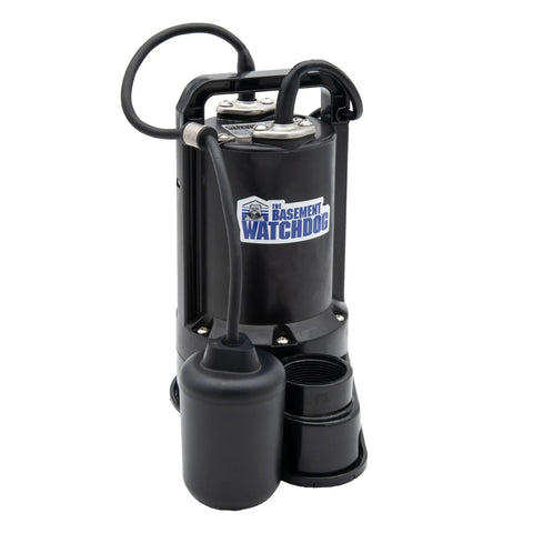 SP-50T Half HP Submersible Sump Pump With Tether Float Switch, energy-efficient PSC motor, black thermoplastic design