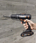 Heavy Duty Cordless Impact Drill Equipped With Killer Dual Speed Motor And 18 Precision Torque Settings For No Sweat Home Repairs And Rock Solid Construction Power drilling into wood wall