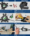 Comparison of Kekeou waterproof junction box cable connector for 2 to 6 way wiring and other brand features.