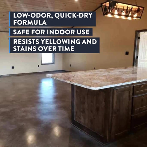 Next Level Concrete Sealant Brings Badass High Gloss Protection For Waterproofing Brick Terrazzo garage floor with quick-dry finish.