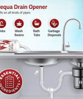 Heavy Duty Drain Opener, Industrial Strength Clog Remover, 32 Oz. pouring into sink pipes for effective clog removal.