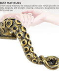 Dope Octopus Resin Door Handle, Vintage Bronze Cupboard Furniture Pull in heavy-duty steampunk style, shown close-up