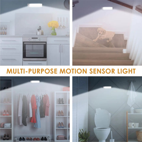 58 LED Motion Sensor Light Indoor Wireless USB Rechargeable Closet Cabinet Light installed in kitchen, stairs, closet, bathroom
