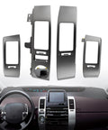 4-piece gray center A/C dash vent trim panel set for Toyota Prius 1.5L 2004-2009 (left and right vents)