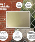 Green Emergency First Aid Tin Sign 12x8 Inch With Bold White Cross Eye Catching Vintage Metal Wall Plaque installation diagram