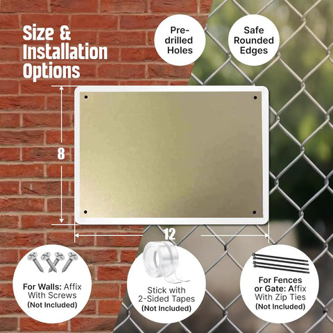 Eye Wash And Safety Shower Tin Sign 12 By 8 Inch Metal Safety Notice Plaque pre-drilled holes for installation options