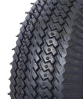 Heavy duty 10 inch pneumatic caster wheel tire featuring flat proof rubber and a textured tread for enhanced grip.