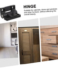 Plastic Cabinet Door Hinges Black Adjustable Torque Friction Positioning Stop Folding For Kitchen Bathroom Office Desks