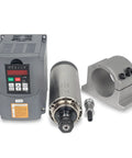 2.2KW 220V Air Cooled Spindle Motor With ER20 Collet, 24000 RPM, VFD Inverter, 80mm Mount Clamp for CNC Router Machine