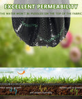 Heavy Duty Weed Barrier Landscape Fabric 3 Feet By 50 Feet Ground Cover Mat For Easy Weed Control demonstrating water permeability.