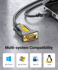 6 Foot USB To Serial Adapter With DB9 Male Port And PL2303 Chipset For RS232 USB Cable Works With Windows Mac OS Linux PVC Jacket
