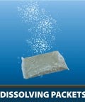 Easy To Use Beneficial Bacteria Pond Clarifier Packets For Clear Water, 12 Count, Fast, Lasting Results With A No Fuss Dose For Your Pond And A Cleaner, Healthier Ecosystem packet dissolving in water