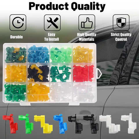 Must Have 80 Piece Car Door Lock Rod Clip Kit Assortment For Left And Right Door Handles Rod End Retainers Latch Clips shown in case