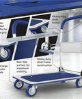 Rugged Folding Hand Truck With Wheels, 330 Lb Capacity, Portable Cart For Easy Moves At Home Or In The Warehouse, steel frame, 4" casters