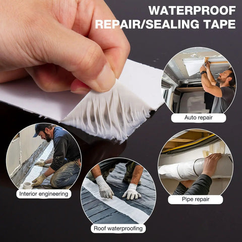 4 Inch By 50 Foot RV Sealant Tape White Waterproof Roof Seal Tape With UV And Weatherproof Sealant for roofs and repairs.
