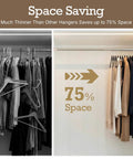 Comparison of filled and empty closets with 75% space saving using Black Velvet Non Slip Hangers 60 Pack Heavy Duty Clothes Hangers