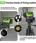 Three Point Self Leveling Laser Level With Plus Mode And 360 Degree Magnetic Base for quick plumb dots alignment on tripod