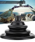 Marine Motor Well Boot 2.76 Inch Rigging Cable Boot for Boats and Yachts steering shift hole cover on a luxury yacht deck.