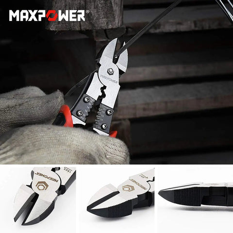 8 Inch Multifunction Pliers Set 5 In 1 Wire Stripper Crimper Cutter Needle Nose Pliers Long Nose Pliers Linesman Side Cutters