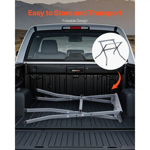 Heavy Duty Table Saw Folding Stand With 350 Lb Load Capacity, Rock Solid For Job Sites, Folds Flat Quick For Easy Stash, Universal Fit For Your Woodworking Rig