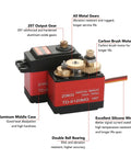 Badass 20 kg Digital Servo Motor With Rugged All Metal Gears And Heavy Torsion Capacity For RC Cars And Robots, showcasing aluminum case and gears.