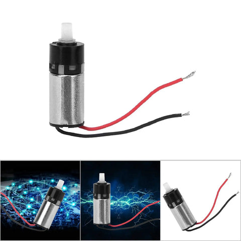 6mm Mini Geared Motor Micro Planetary Gear Motor DC 3V High Speed Electric Metal Precision Speed Reducer For Small Devices And DIY Robots Dope Tiny Gearbox With Low Noise, High Torque, High Efficiency, showing metal housing and red-black wires.