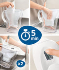 Maxtra Plus Replacement Water Filter Cartridges For All Jugs Including PerfectFit Aluna Marella Six Count Pack fitting in jug