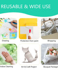 Various uses for 24X36 Inch Moving Newsprint Packing Paper Bulk 10.8Lb include drawing, wrapping, and art projects
