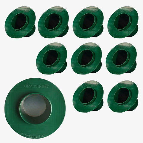 10 green ABS plastic donut-style Sprinkler Head Guard Protector Patented Sprinkler Protection Prevents Mower Damage 10 Pack