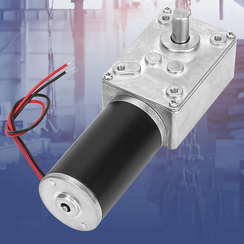 DC 12V Worm Gear Motor High Torque Gear Reduction Motor With Reversible Operation 50 RPM And 8mm Shaft For Curtains