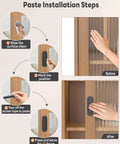 Installation guide for 2 Pack Self Stick Door Handles 4 Inch Aluminum Alloy Flat Finger Pulls Rust Resistant No Drill Cabinet Knobs