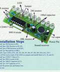Colorful 10 LED Soldering Practice Board Kit For Teens And Adults, CD4017 Electronic DIY Project, Glass Fiber PCB with components