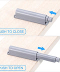 Push To Open Magnetic Door Latches 4 Pack For Hidden Doors Cabinets RV Drawers And Kitchen Cupboards Gray Finish heavy-duty latch kit