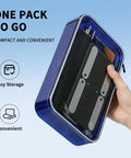 Hands holding compact storage box for Portable Badminton Net Set With Adjustable 8.9 Ft Height Foldable Outdoor Indoor Net System