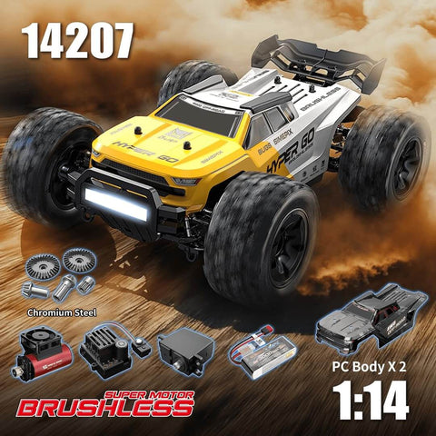 1/14 Scale 4X4 Brushless RC Truck Ready To Run Beast With 4200KV Motor And 50A ESC off-road terrain driving