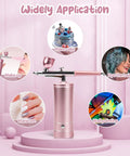 Rechargeable Cordless Airbrush Kit With Portable Wireless Air Brush Gun for cake decor, makeup, hair dyeing, manicure, wall painting